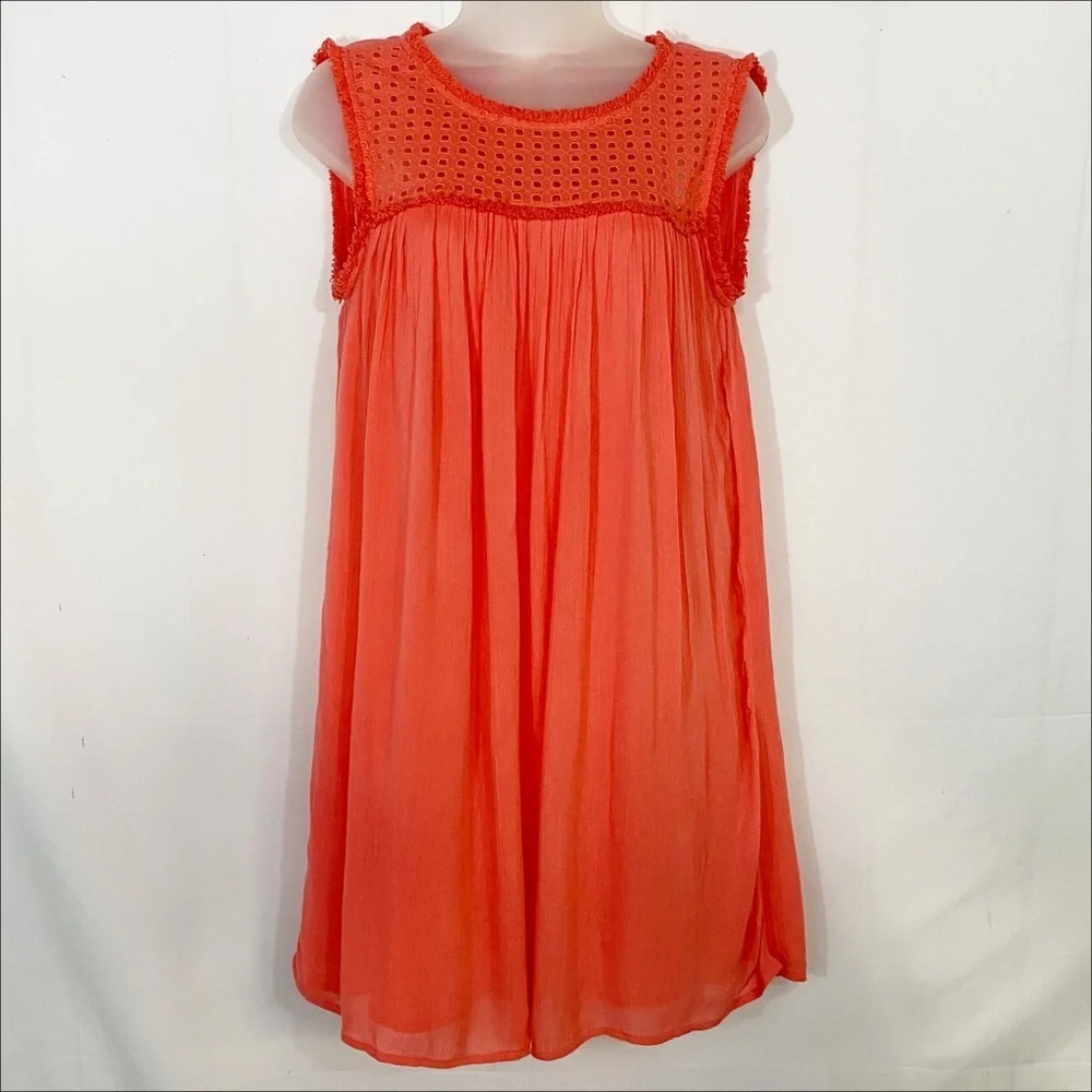 Tommy Bahama | Eyelet And Fringe Detail Dress - Vacation - Beachy - Boho - Picture 3 of 13